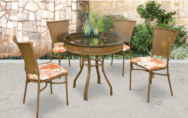 CONJUNTO MESA MALIBU - REF. 101/203/4 - COM VIDRO